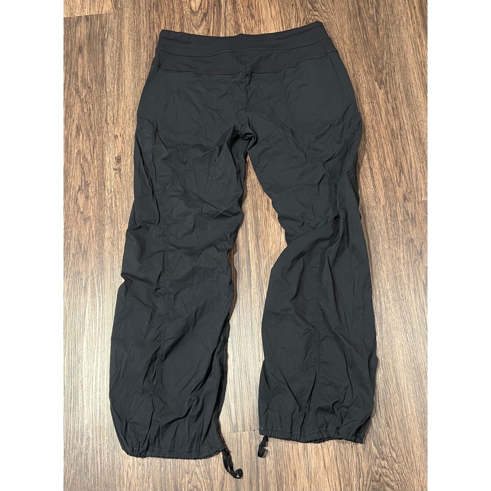 Lululemon athletica Black Pants Size 12 Reg Adjustable Cinch Hem Activewear - Picture 2 of 8